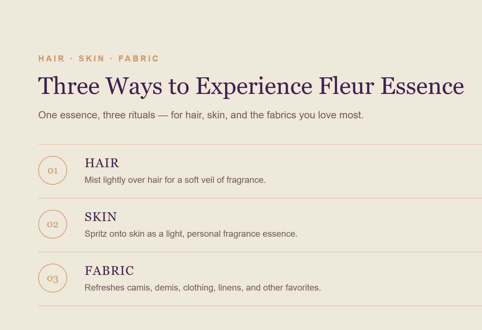 Fleur Essence Mist Hair • Body • Fabric